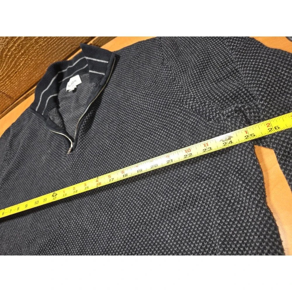 Goodfellow & Co Mens XXL Quarter Zip Sweater Black Grey Cotton Pullover